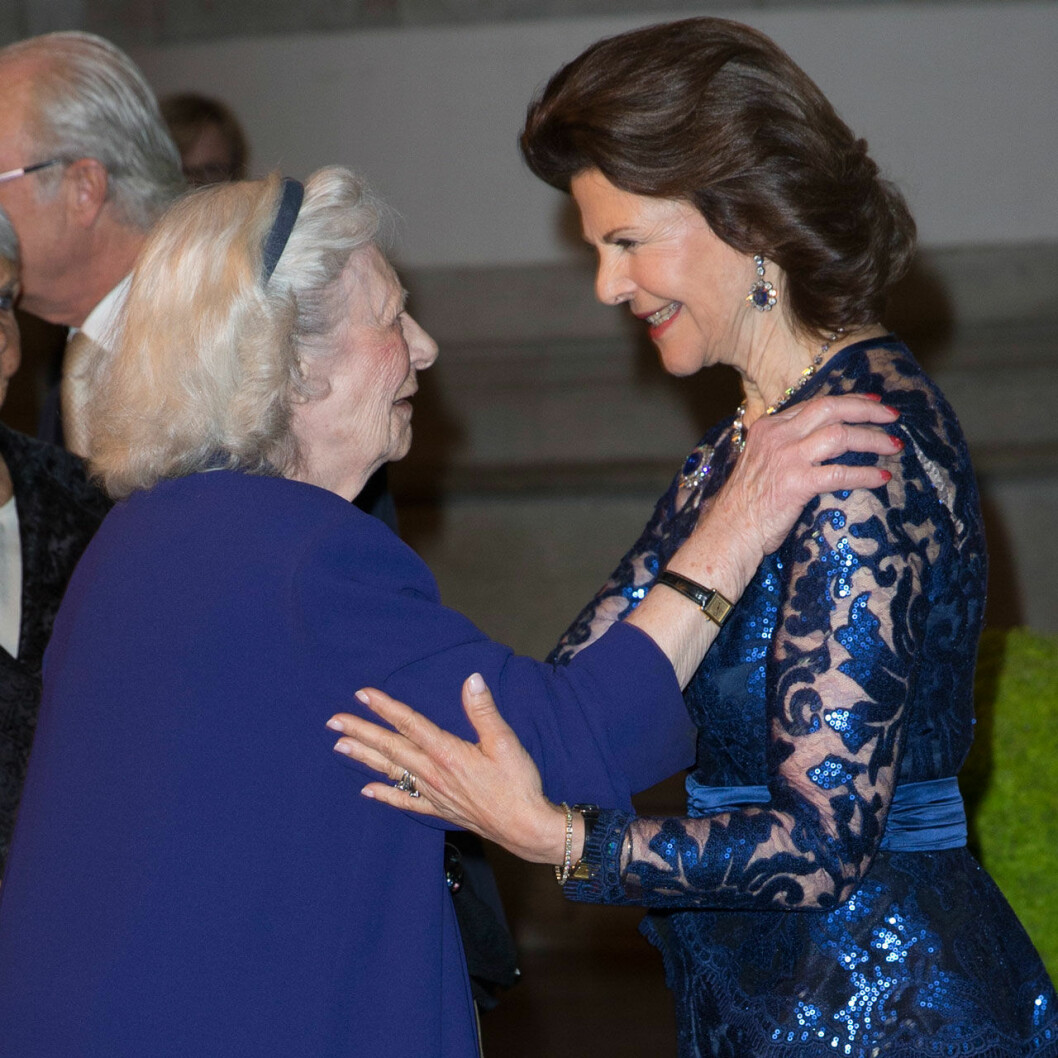 Dagmar von Arbin var en släkting för hela familjen. Dagmar von Arbin med drottning Silvia 2016.