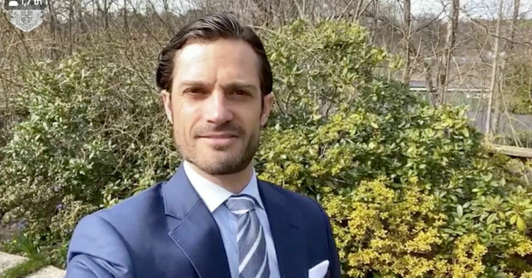 Carl Philip med en fin hälsning till drottning Margrethe. Prins Carl Philip