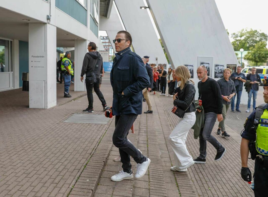 Prins Daniel på väg in på Ullevi för att se Metallica. Juli 2019. Prins Daniel på väg in på Ullevi