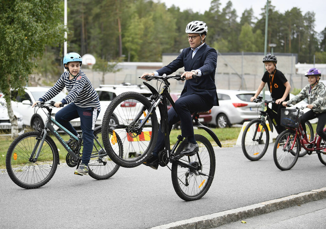 Han imponerade med sina färdigheter med cykel.