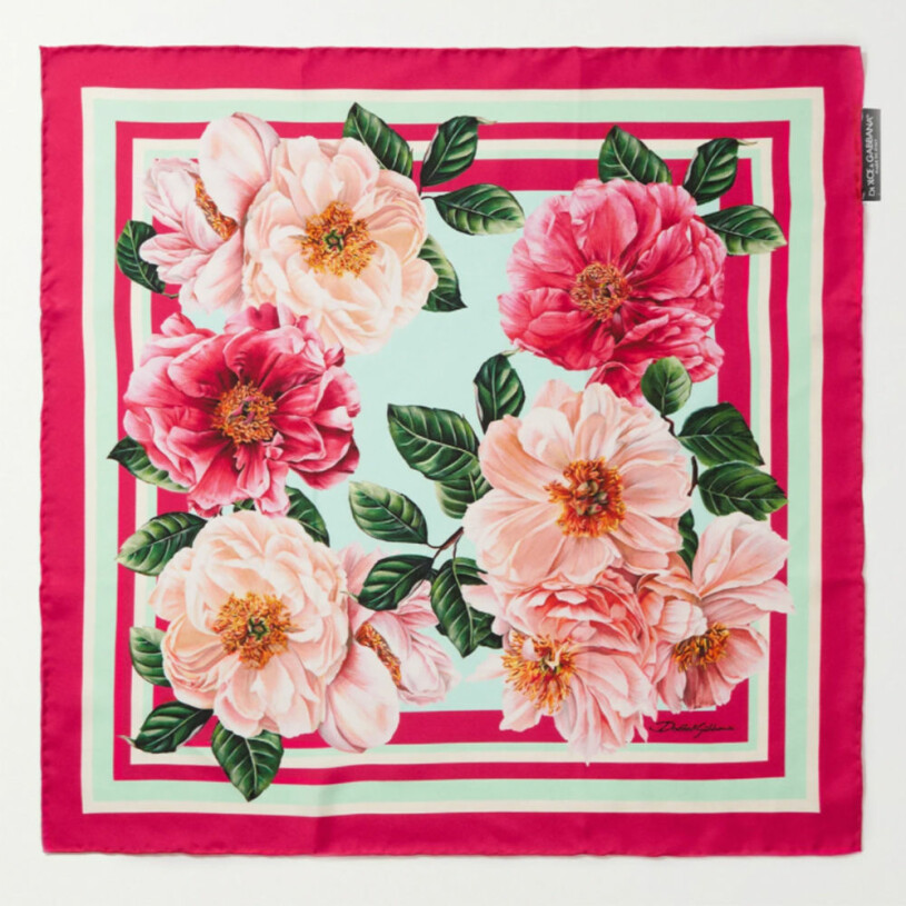 blommig scarf från dolce & gabbana