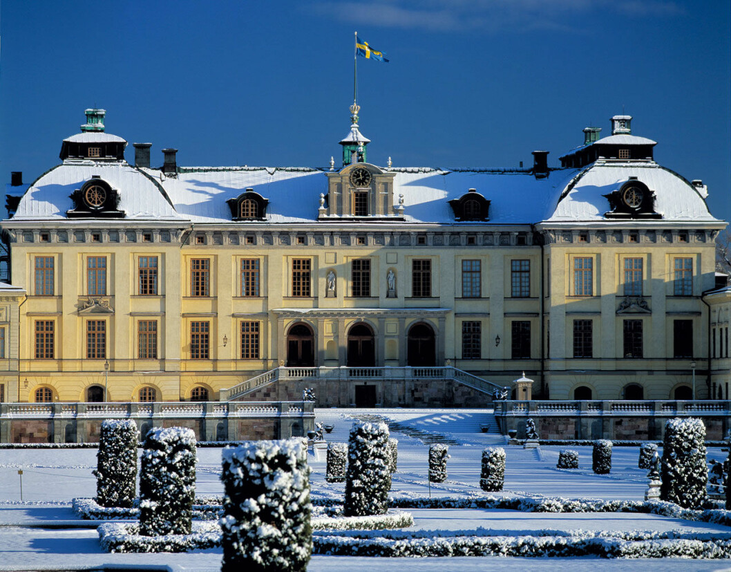 På Drottningholms slott laddar man redan för julen. Drottningholms slott.