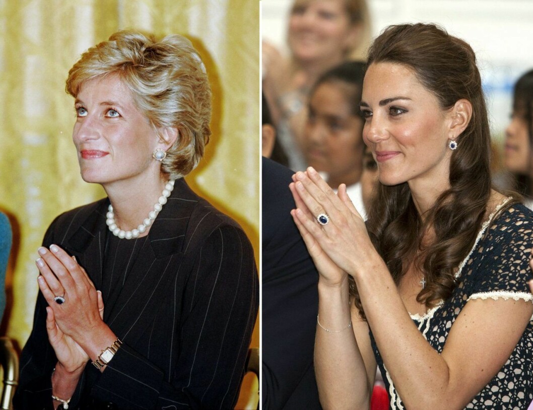 Diana och Kate – två kvinnor med samma ring. Diana och Kate