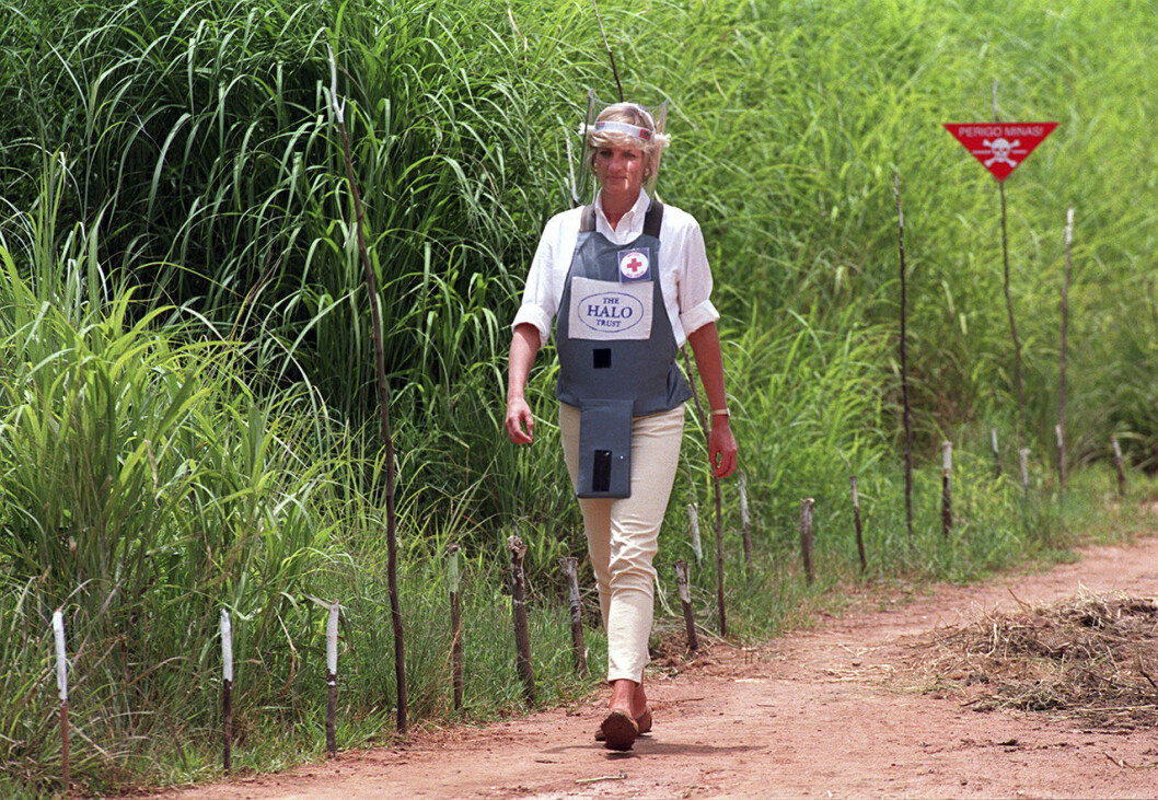 Prinsessan Diana gick genom ett minfält i januari 1997. Diana