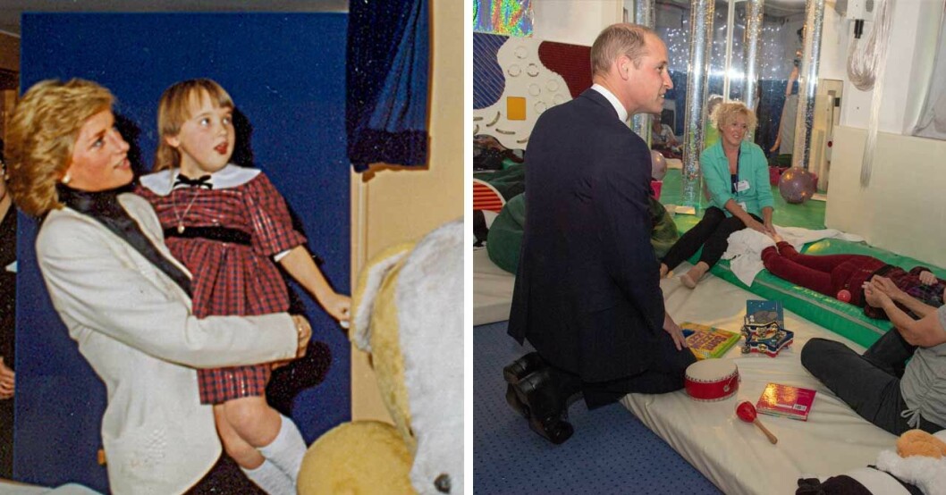 Tårdrypande när William besökte det barnhospice mamma Diana öppnade