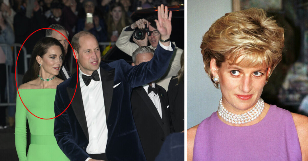 Prinsessan Kate och prins William, och prinsessan Diana