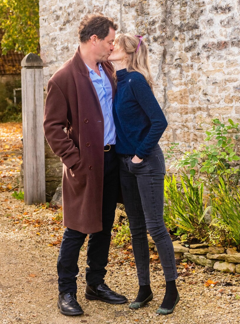 Dominic West och hustrun Catherine FitzGerald.