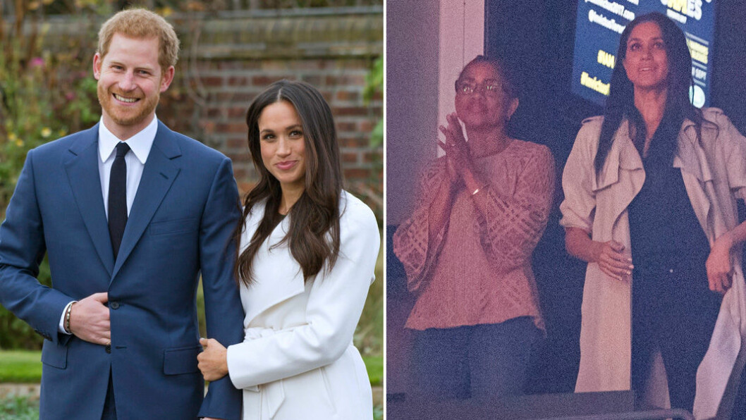 Mor och dotter har kul på läktaren under Invictus Games. Doria Radlan och Meghan Markle.