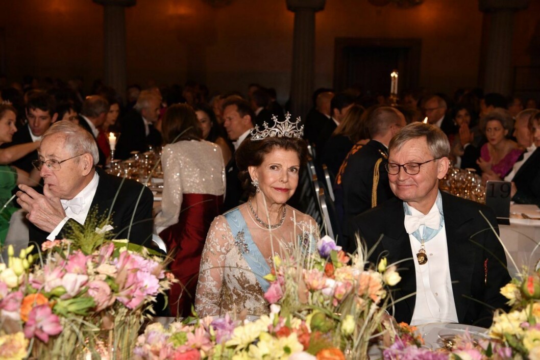 Drottning Silvia på Nobelfesten 2019. Drottning Silvia på Nobelfesten 2019.