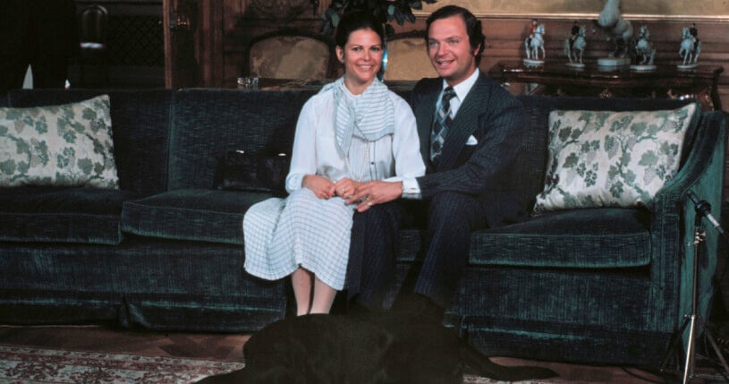 "Det sa klick", sa kungen till den samlade presskåren när förlovningen avslöjades. Drottning Silvia och kung Carl Gustaf