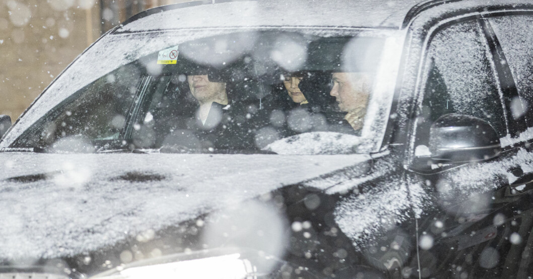 På vägen hem snöade det ymnigt!