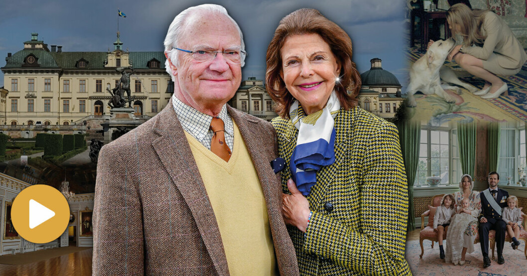 TV: Så bor kungen och Silvia på Drottningholm – se unika bilderna inifrån!