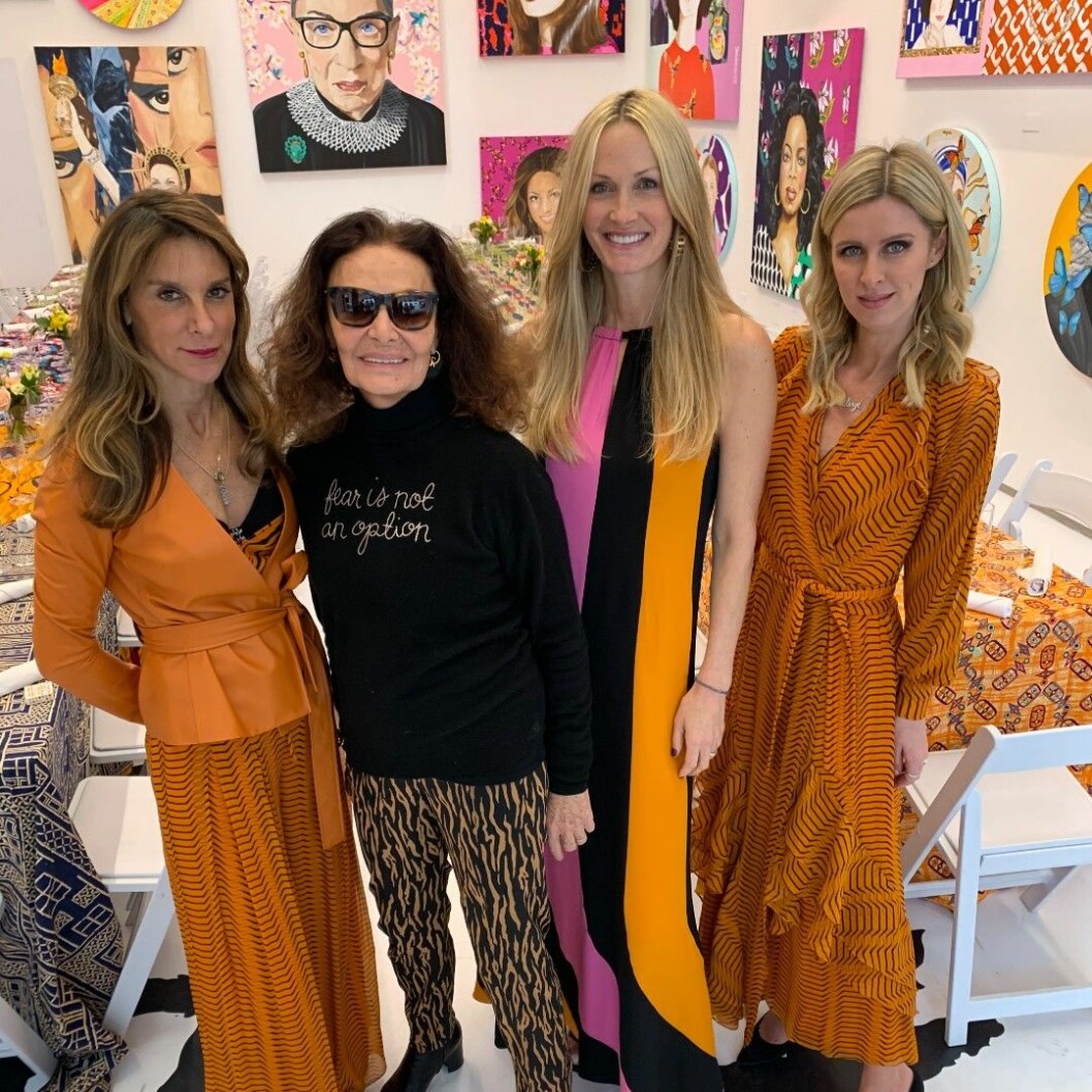 Bilden som lades upp på Childhood USA:s Twitter, från vänster syns Dori Cooperman, Diane von Fürstenberg, Christine Mack (från Childhoods styrelse) och Nicky Rotschild. Bilden som lades upp på Childhood USA:s Twitter, från vänster syns Dori Cooperman, Diane von Fürstenberg, Christine Mack (från Childhoods styrelse) och Nicky Rotschild.