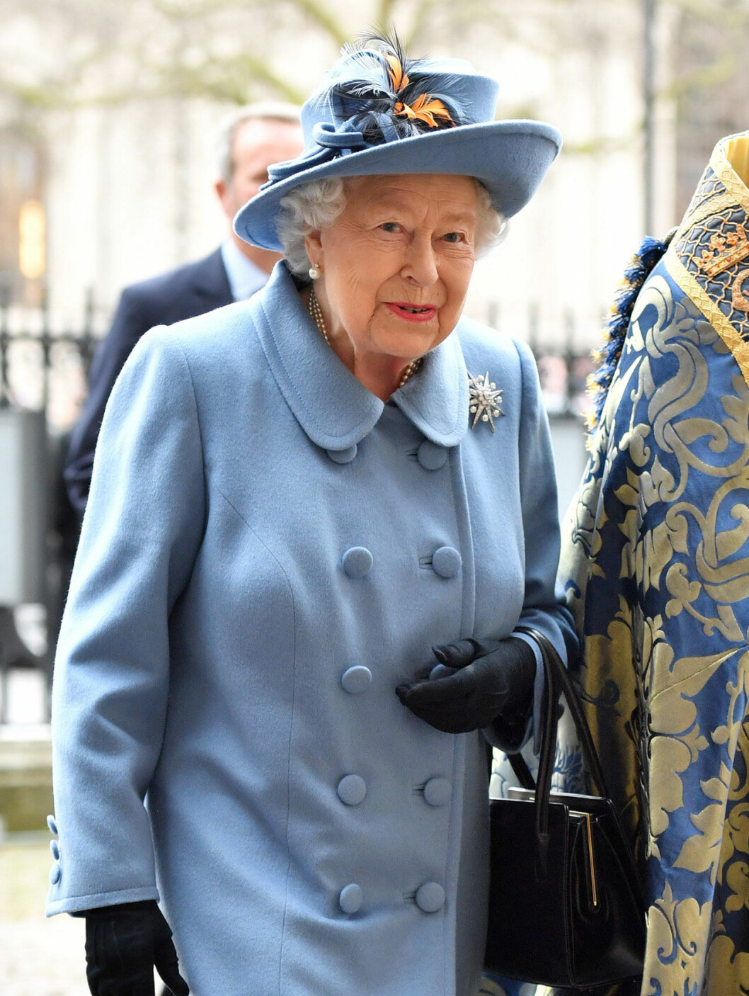 Sista uppdraget före coronan, den 9 mars i Westminster Abbey. drottning Elizabeths sista uppdrag före coronakrisen
