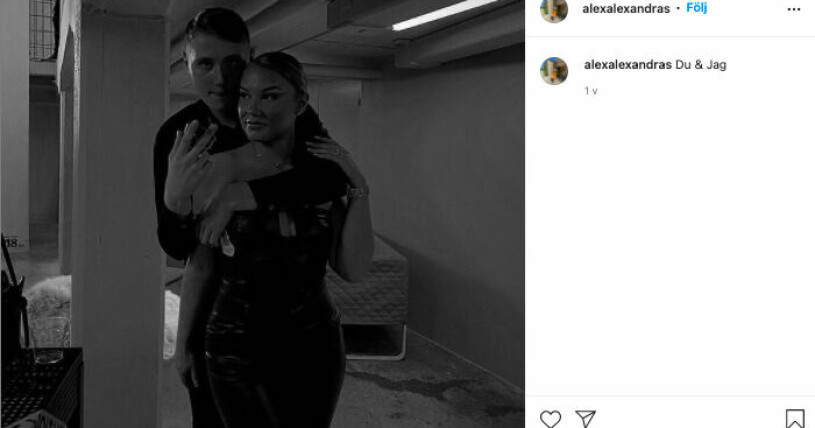 Nils "Einár" Grönberg och flickvännen Alexandra. Einár och flickvännen Alexandra