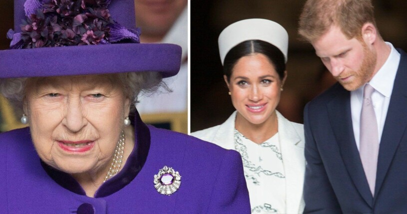 Prins Harry, Meghan Markle – och drottningen.