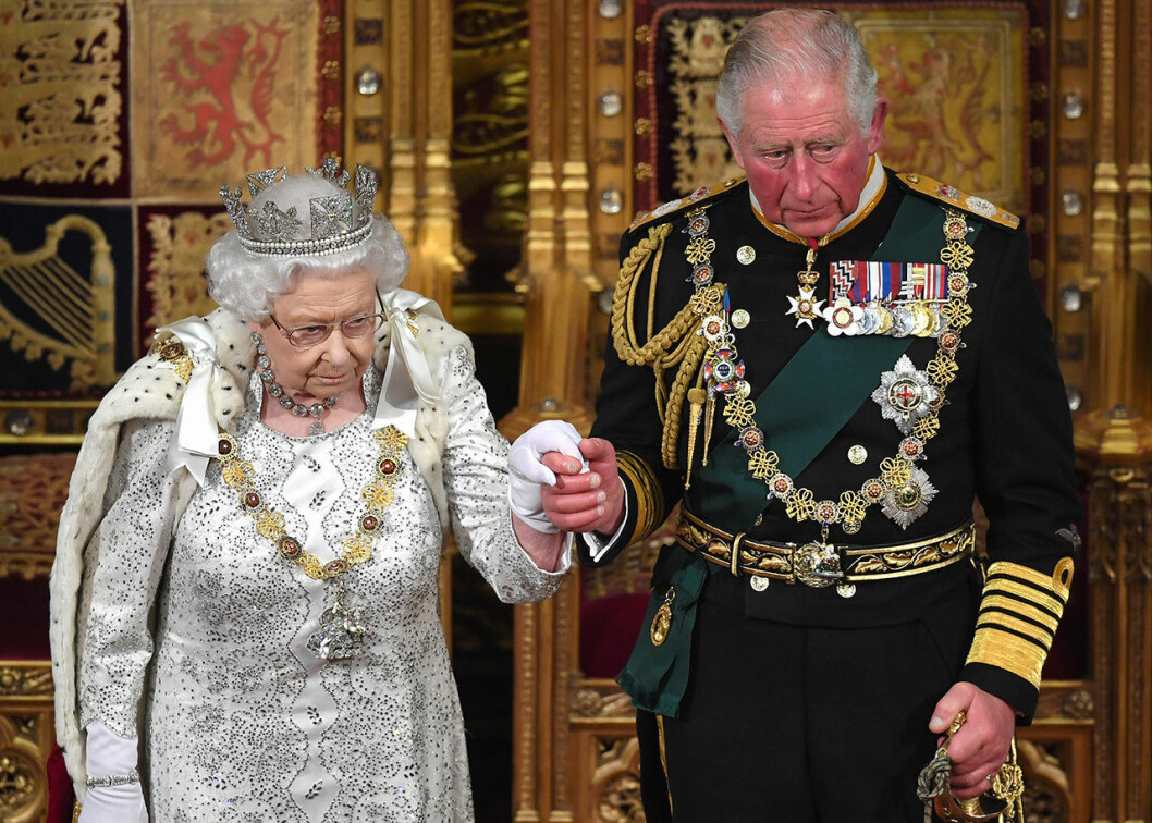 Drottning Elizabeth och prins Charles