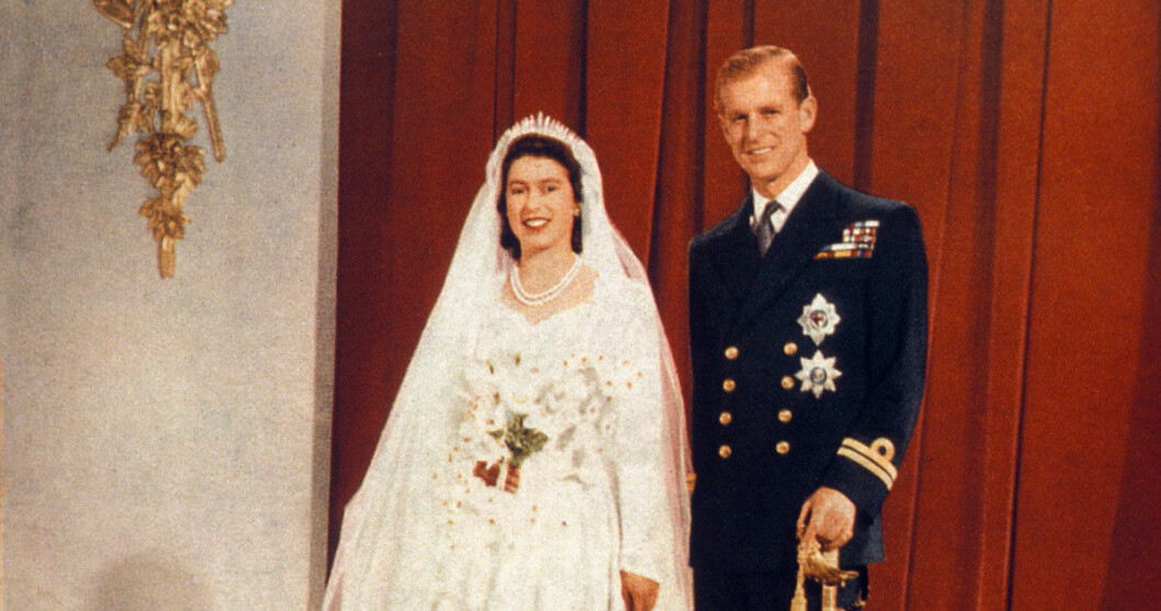 Prinsessan Elizabeth och prins Philip 1947. Prinsessan Elizabeth och prins Philip bröllop 1947.
