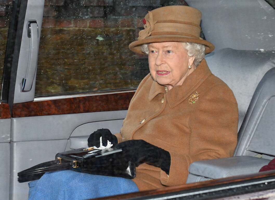 Drottning Elizabeth inför krismötet om Meghan och Harry. Drottning Elizabeth inför krismötet om Meghan och Harry på slottet Sandringham.
