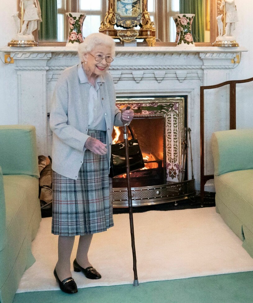 Sista bilden på drottning Elizabeth – tagen för precis en vecka sedan i dag. Sista bilden på drottning Elizabeth