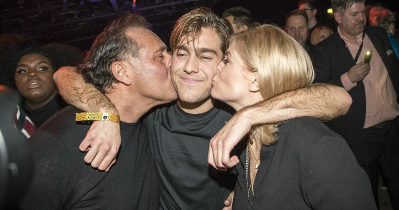Benjamin med mamma Pernilla och pappa Emilio.