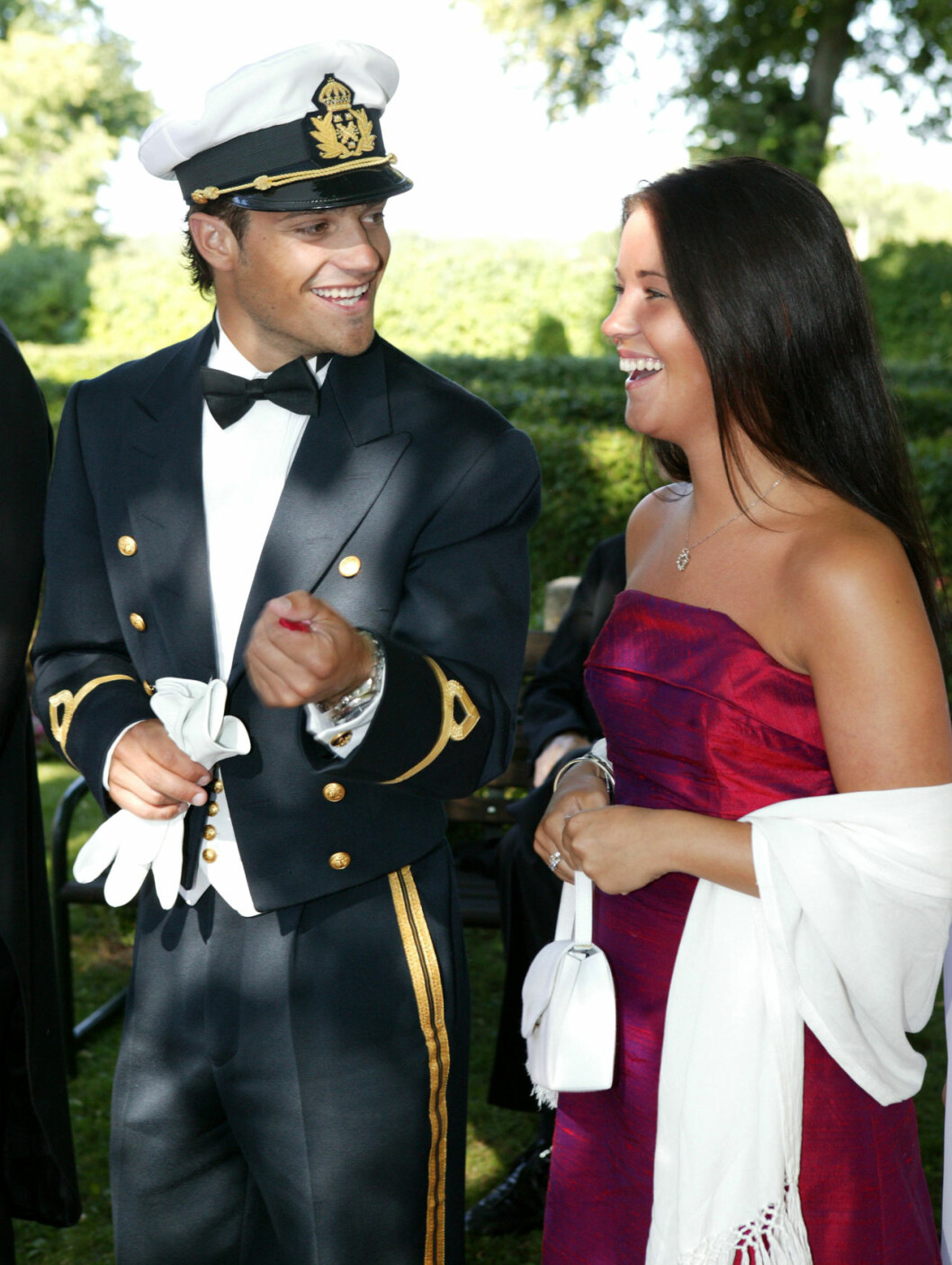 Den klassiska bilden på prins Carl Philip och Emma Pernald från 2003. En klassisk bild på prins Carl Philip och Emma Pernald från 2003.