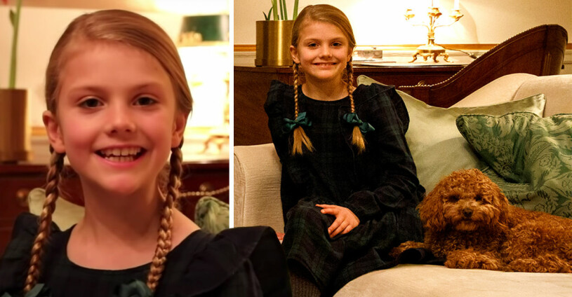 Prinsessan Estelle vid adventsmyset på Haga för knappt två veckor sedan. Bilden togs samma dag som kronprinsessan Victoria och prins Daniel fick klartecken att bryta den karantän som de befunnit sig i efter mötet med Covid-19-sjuka Carl Philip och prinsessan Sofia vid Walther Sommerlaths begravning på Drottningholm. Prinsessan Estelle Hunden Rio Haga slott corona Campus Manilla advent