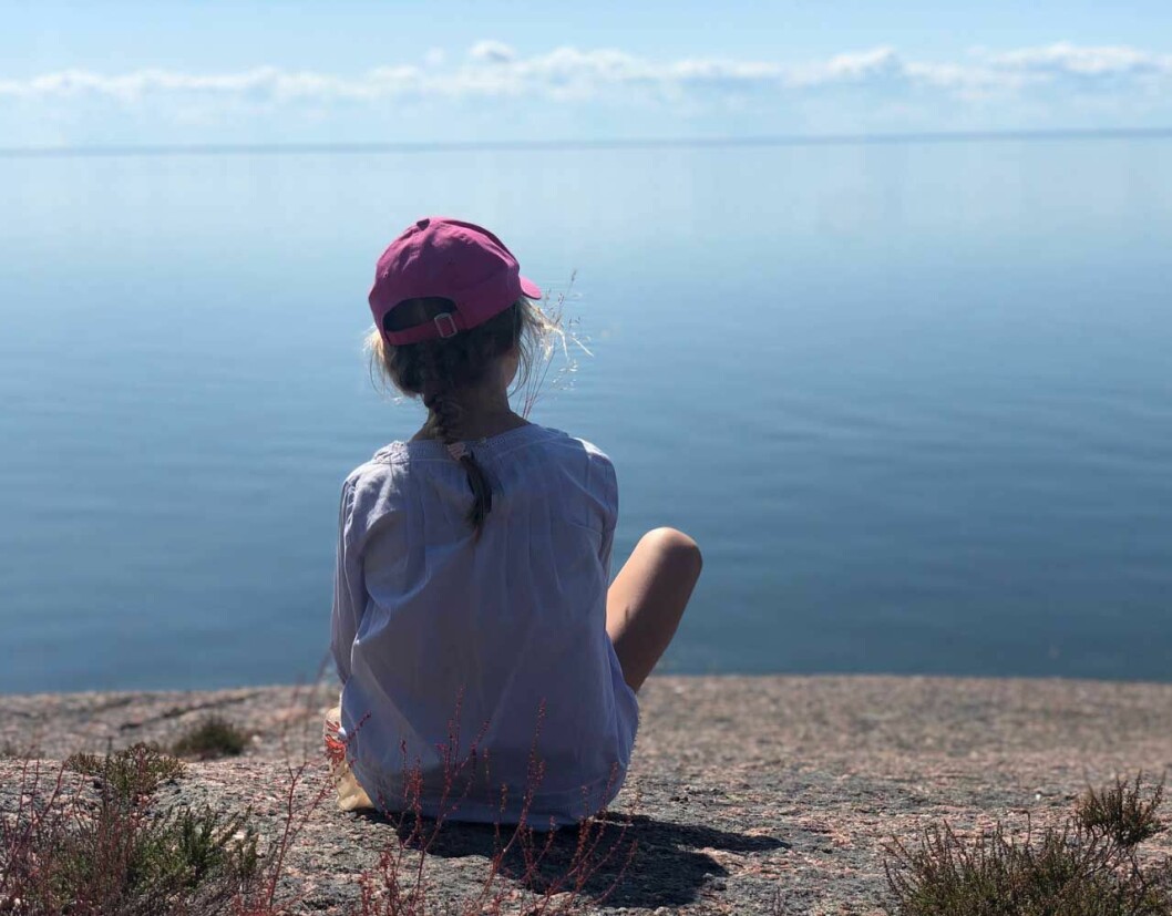 Victorias egen semesterbild: Prinsessan Estelle på Blå Jungfrun. Victorias egen semesterbild: Prinsessan Estelle på Blå Jungfrun.