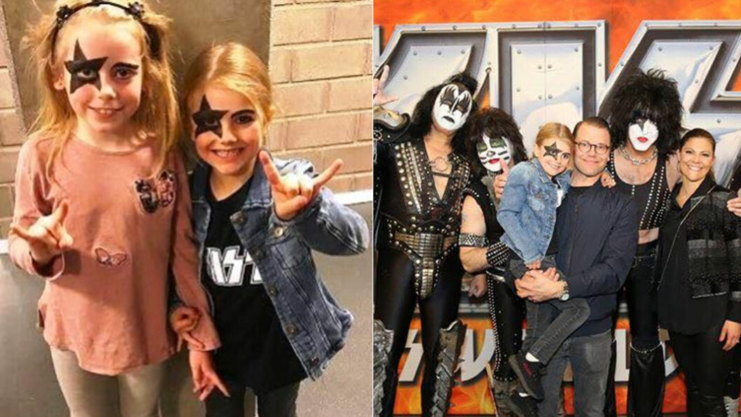 Estelle på Kiss-konsert – och efteråt fick hon träffa bandet. Prinsessan Estelle på Kiss-konsert - och efteråt fick hon träffa bandet.