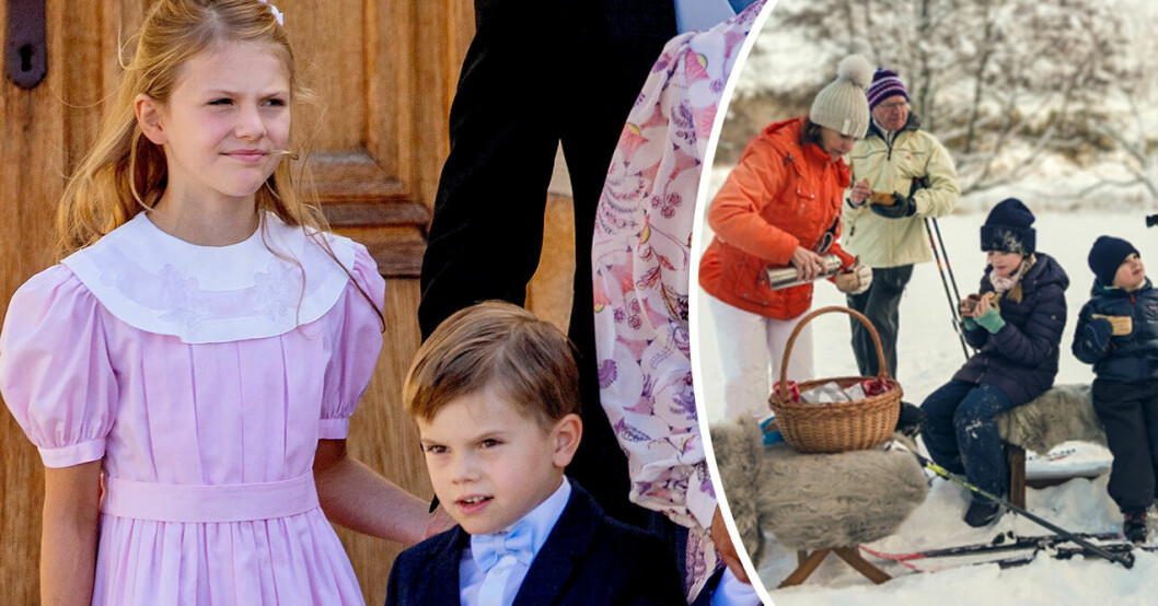 Prinsessan Estelles och prins Oscars picknick med kungaparet på Drottningholm SVT