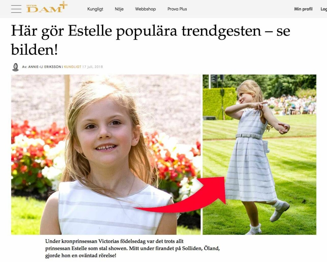 Här gör Estelle populära trendgesten – se bilden!