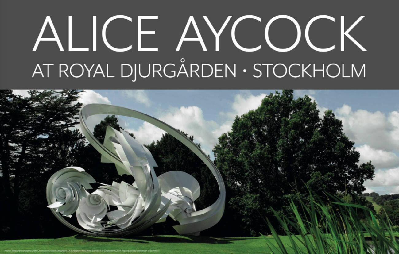 Prinsessan Estelles Kulturstiftelse visar Alice Aycocks skulpturer på Djurgården i Stockholm.