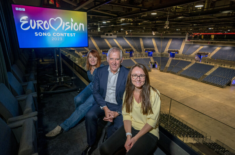 Lugnet före stormen i arenan i Liverpool! Eurovision song contest ska hållas i Liverpool