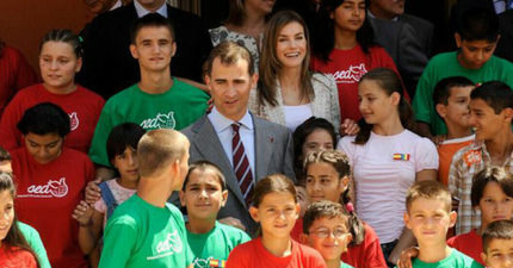 Kronprins Felipe och hans Letizia i Rumänien Kronprins Felipe och hans Letizia i Rumänien
