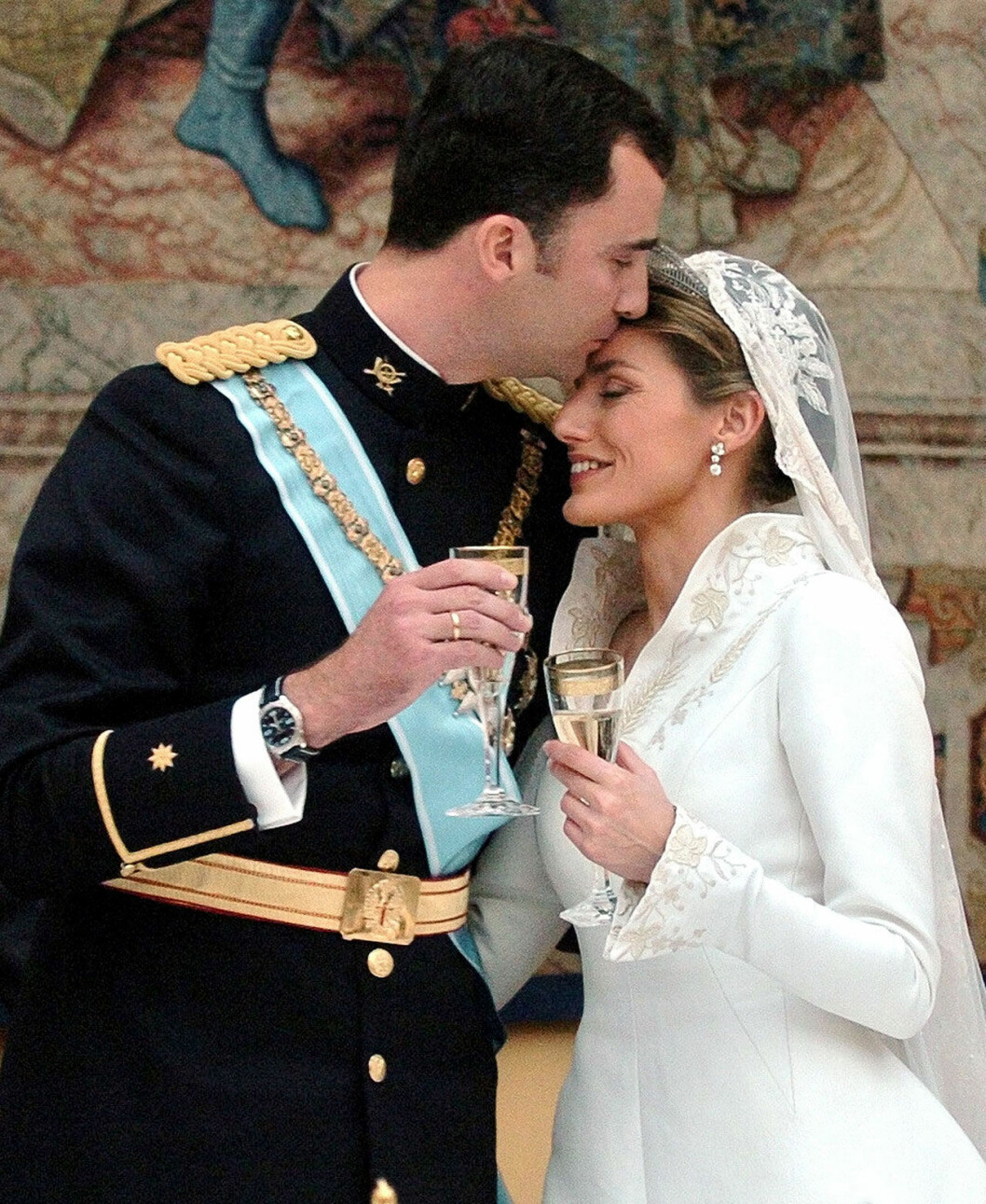Kronprins Felipe med sin Letizia Ortiz. Kronprins Felipe