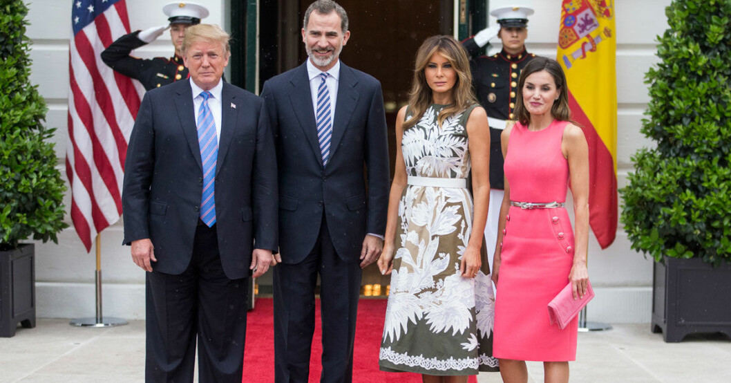 Letizia och Felipe träffade paret Trump i Vita Huset