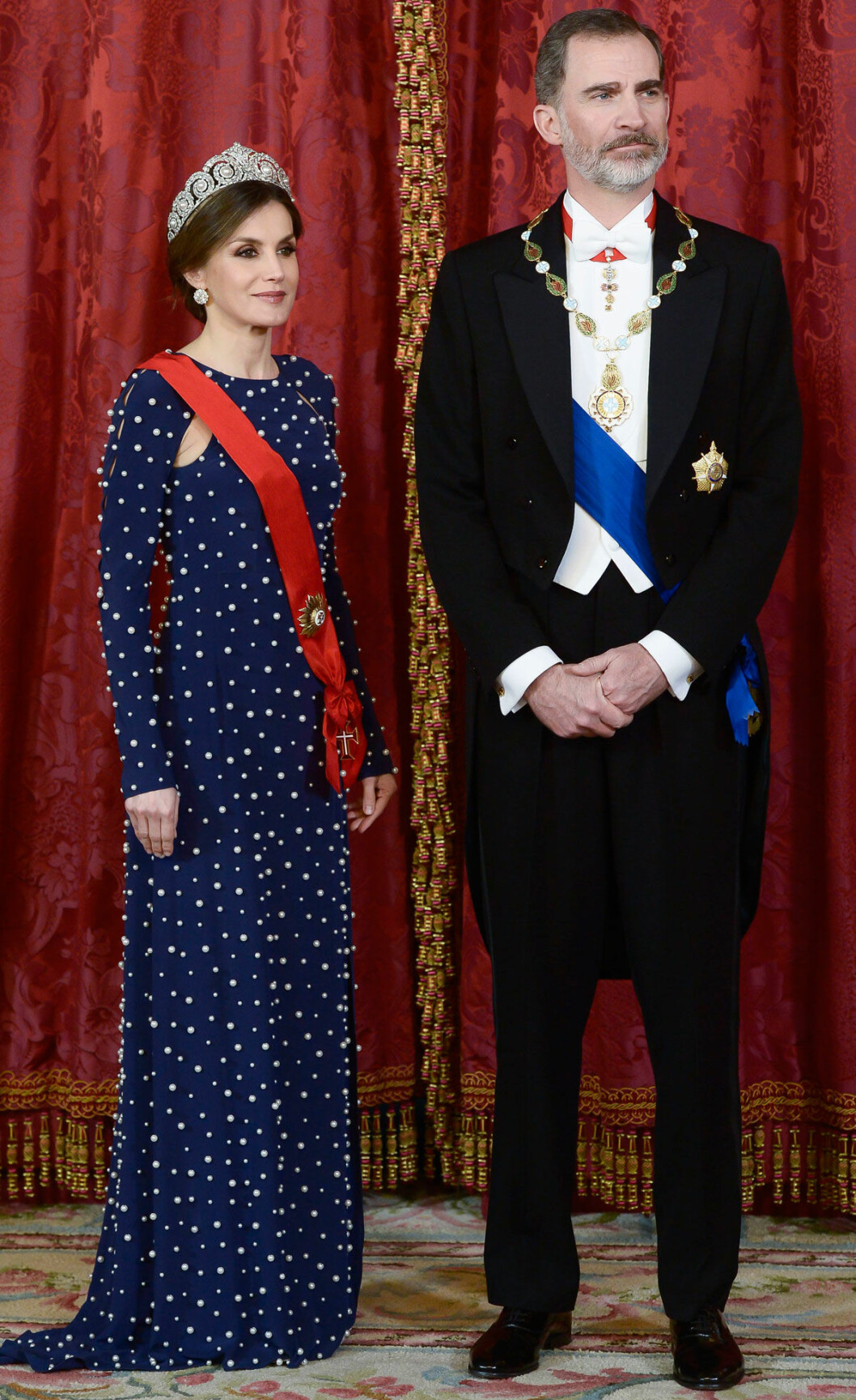 Drottning Letizia och kung Felipe bjöd på galamiddag.