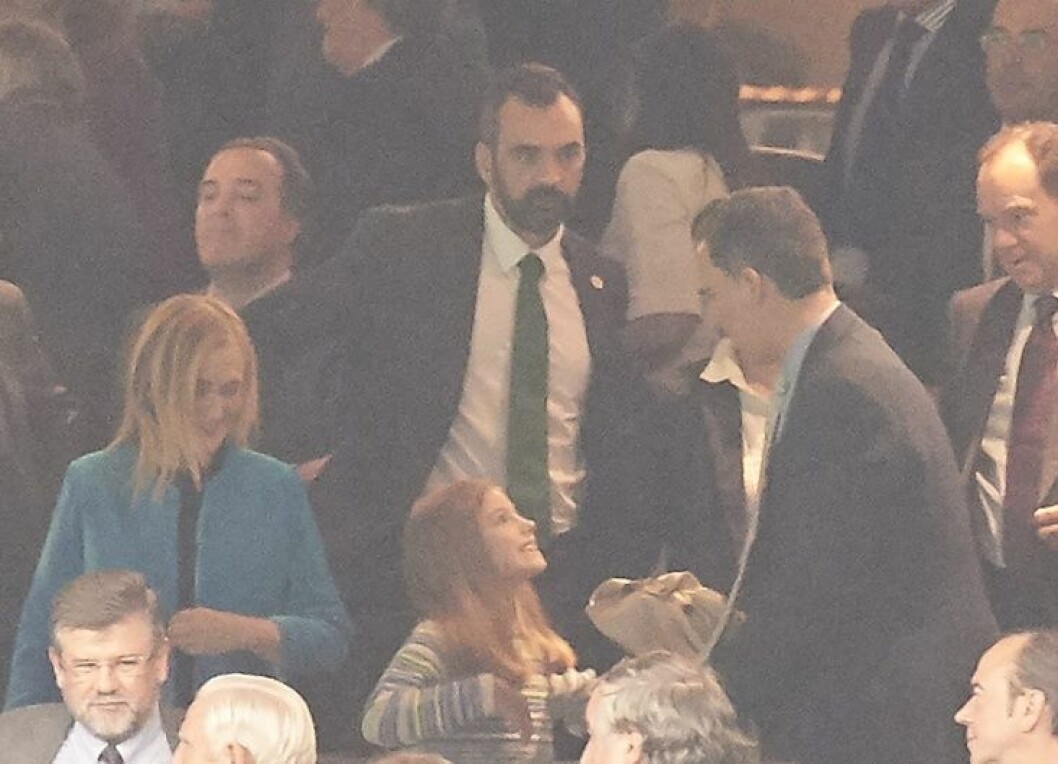 May 4, 2016 - Madrid, Spain - Princess Sofia, King Felipe VI of Spain during the UEFA Champions League match between Real Madrid and Manchester City FC at Santiago Bernabeu on May 4, 2016 in Madrid (Credit Image: © Jack Abuin via ZUMA Wire) (c) Zumapress / IBL