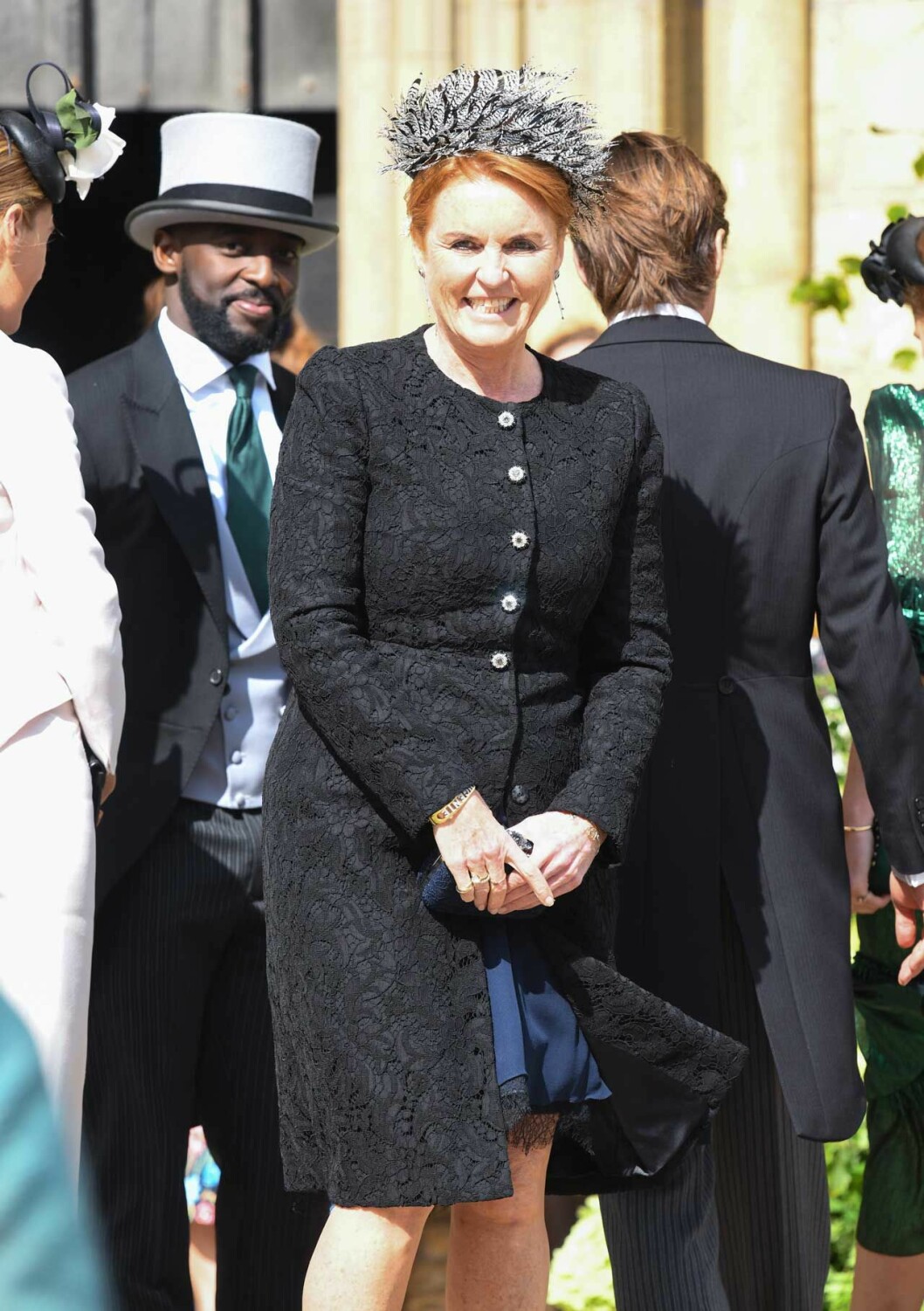 Fergie på plats under Ellie Gouldings bröllop. Fergie
