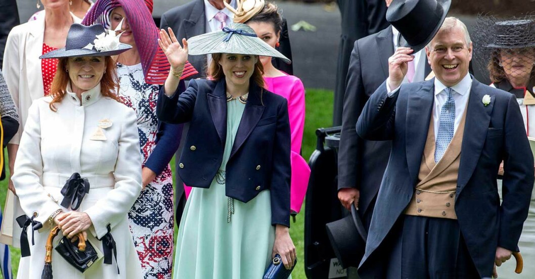 Fergie, prins Andrew och prinsessan Beatrice