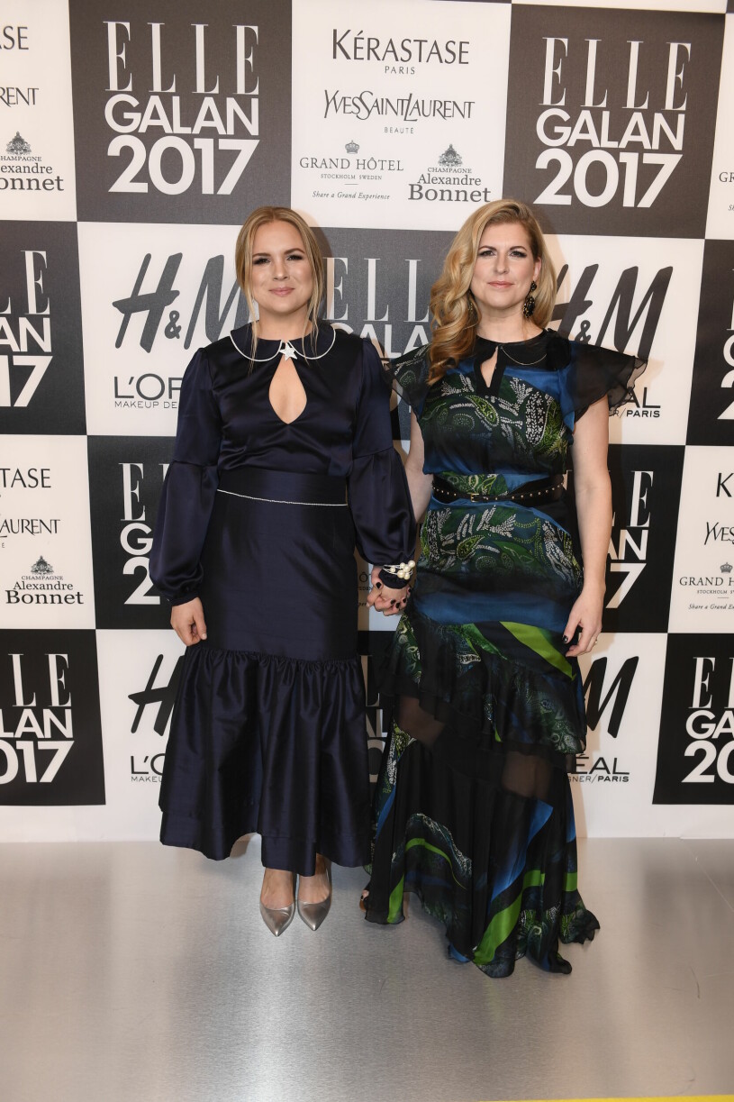 Snacka om stilsäkert par! Anja Pärson och Filippa Rådin på Elle-galan