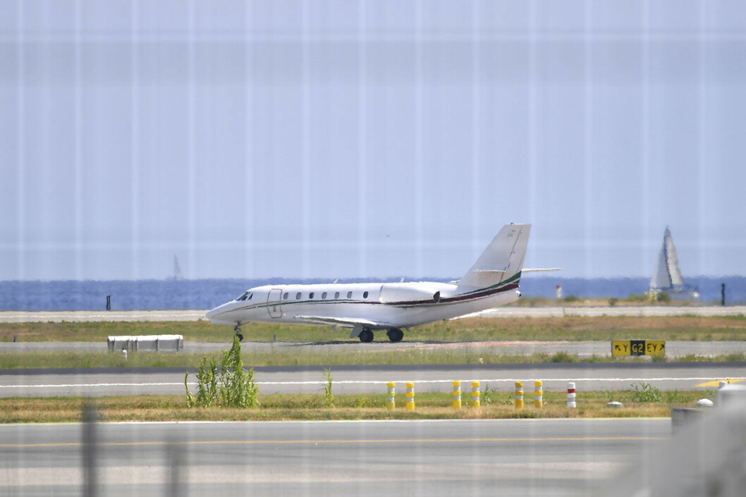 Flygplanet som Harry, Meghan och Archie flög med till Nice. Flygplanet som Harry, Meghan och Archie flög med till Nice.