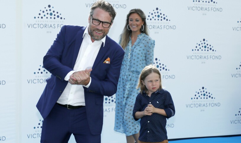 Foppa, Nicole och sonen Lennox på kronprinsessans 41-årsdag.