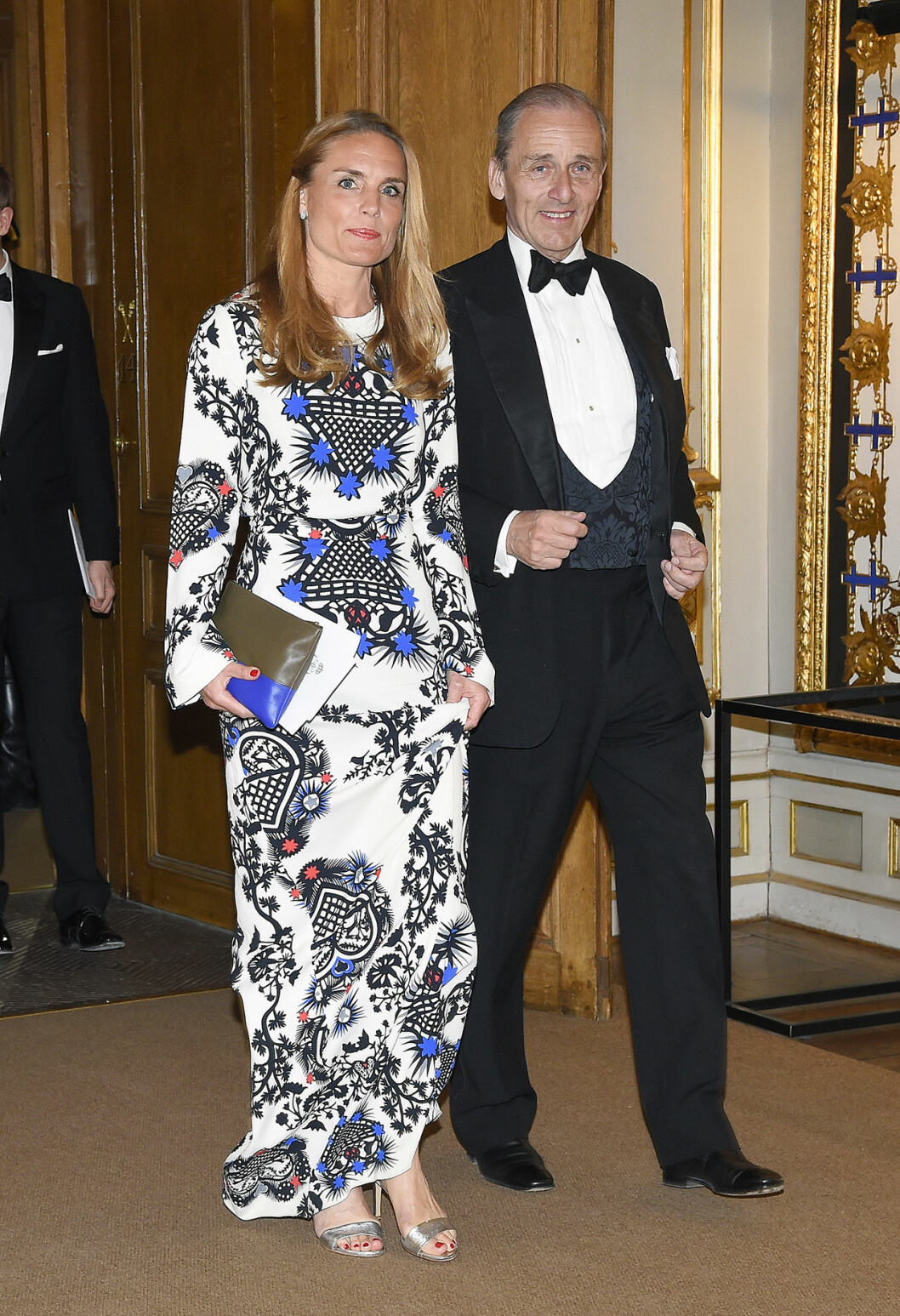Fred Wennerholm och Cecilia Wennerholm på slottet vid firandet av kungens 70-årsdag 2016. Fred Wennerholm