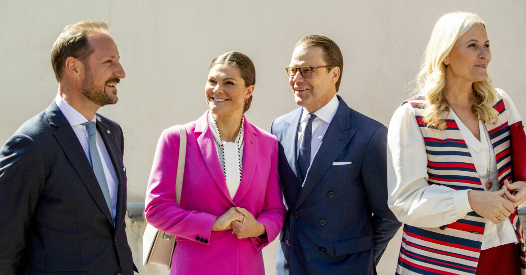 Prins Haakon, kronprinsessan Victoria, prins Daniel och kronprinsessan Mette-Marit.