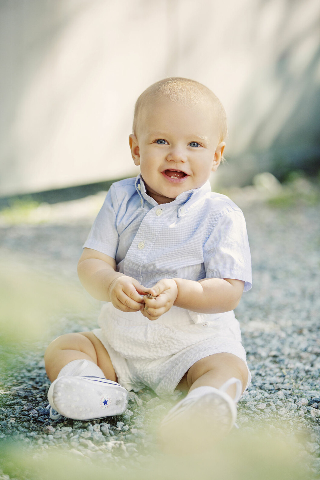 Prins Gabriel fotograferades i samband med sin 1-års dag. Prins Gabriel