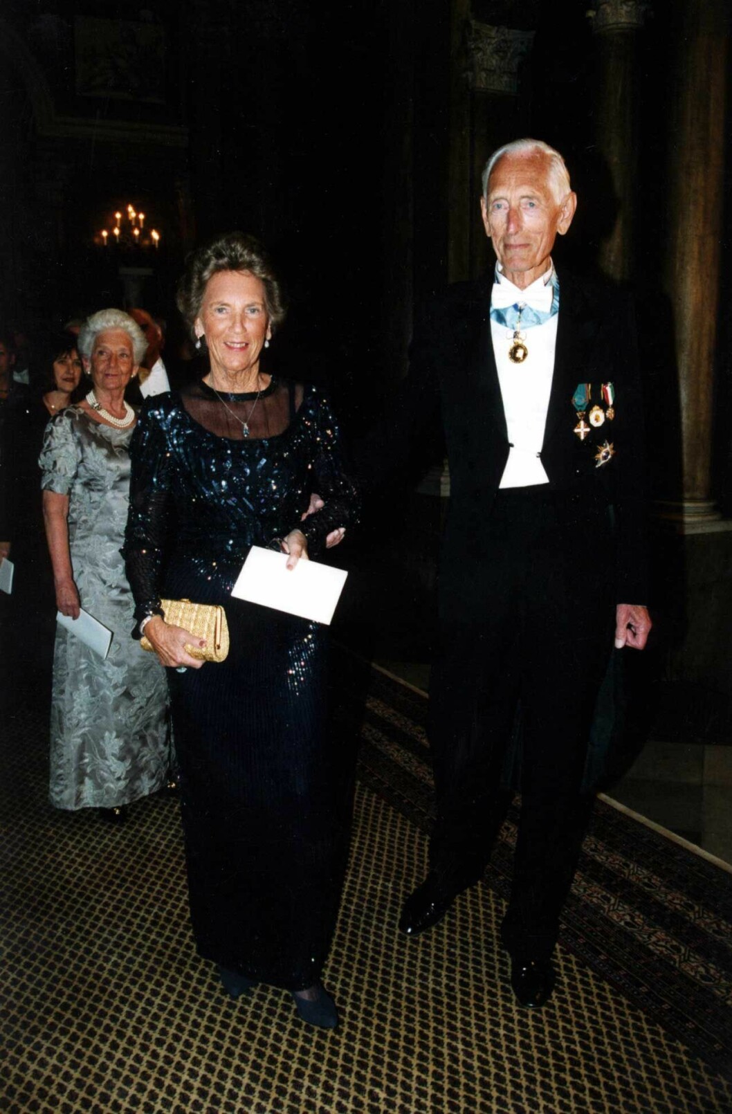 Gad Rausing under en middag på Kungliga slottet år 1999. Gad Rausing under en middag på Kungliga slottet år 1999.