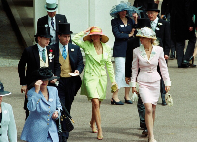 Ghislaine Maxwell med prins Andrew på Royal Ascot, 2000.