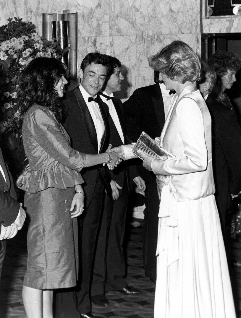 Ghislaine med prinsessan Diana, 1984.