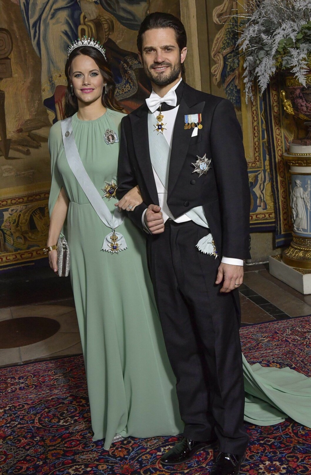 Prinsessan Sofia på kungens middag för Nobelpristagarna 2017. Sofia
